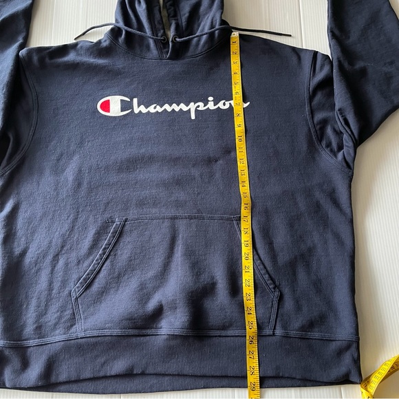 Champion Mens Pullover Hoodie Navy Blue Size 2XL - Picture 7 of 9
